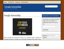 Tablet Screenshot of googleinternship.com
